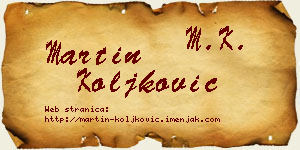 Martin Koljković vizit kartica